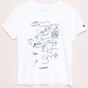 NWT Brandy Melville Map LA Tee